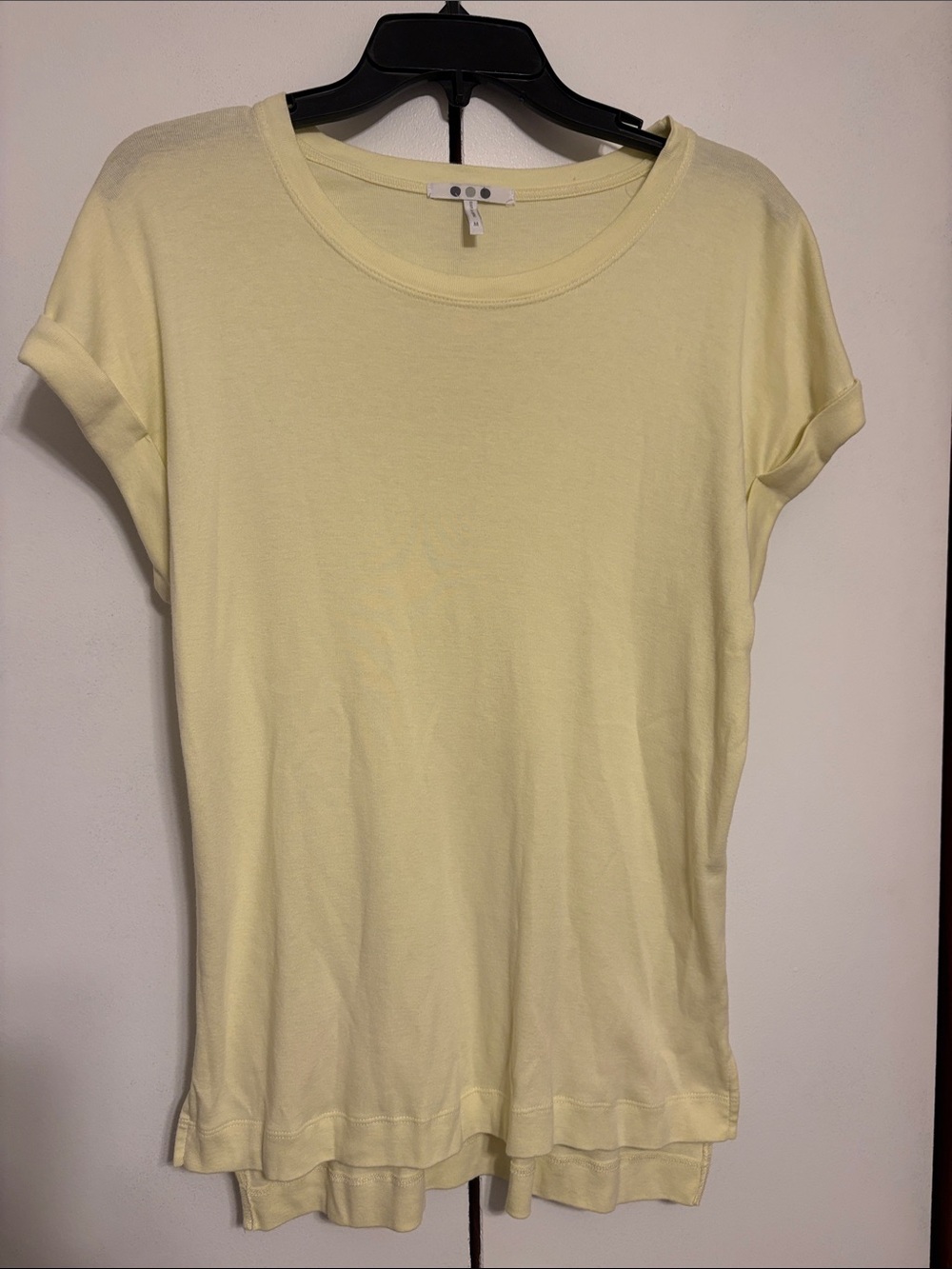 Women's Lightweight Three Dots Crewneck Tee - Butter Yellow